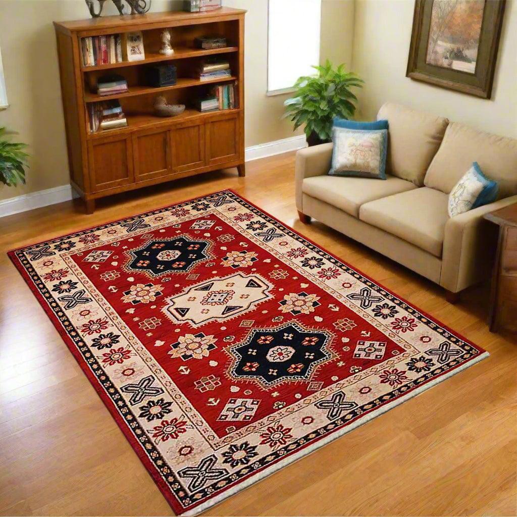 Hand Knotted Afghan Wool And Silk Area Rugs and Runners - Assorted Colors, Patterns and Sizes