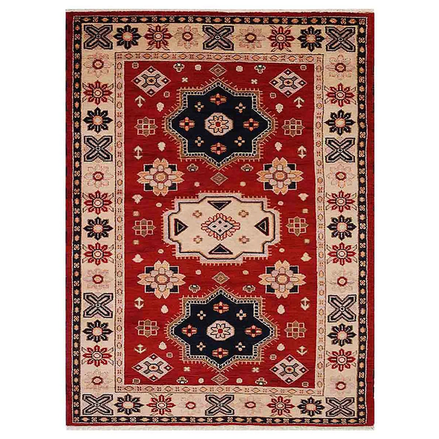 Hand-Knotted Afghan Wool And Silk Area Rugs - ASSORTED PATTERNS, COLORS AND SIZES