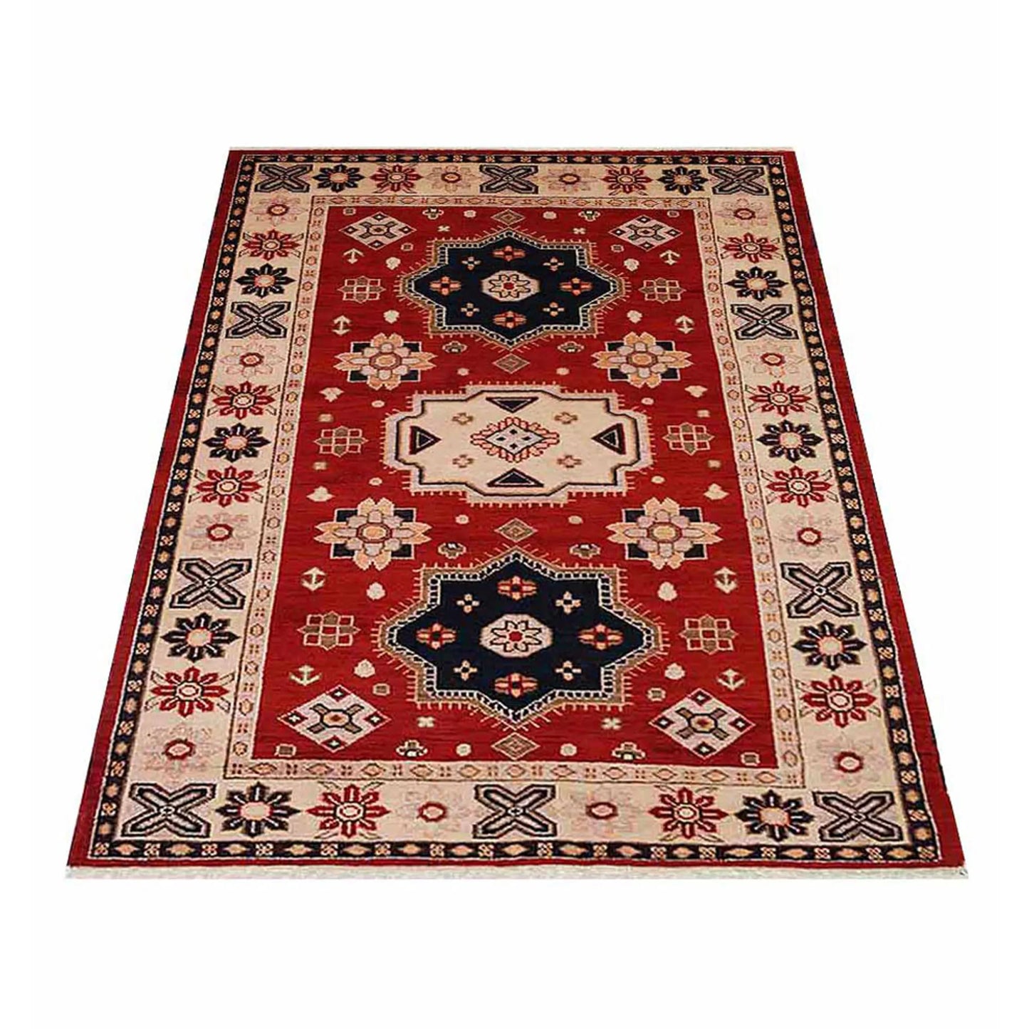 Hand-Knotted Afghan Wool And Silk Area Rugs - ASSORTED PATTERNS, COLORS AND SIZES