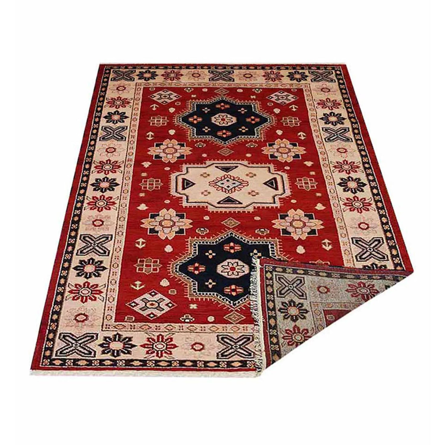 Hand Knotted Afghan Wool And Silk Area Rugs and Runners - Assorted Colors, Patterns and Sizes