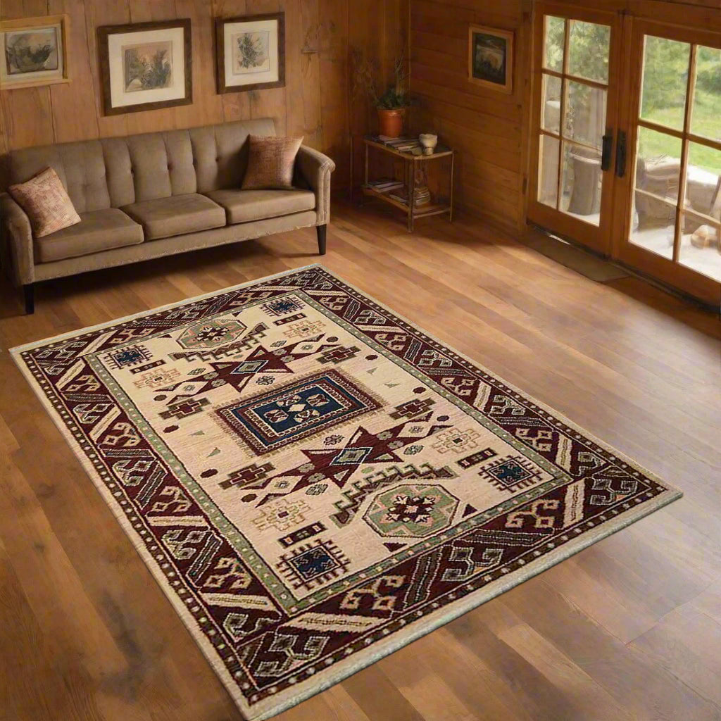 Hand Knotted Afghan Wool And Silk Area Rugs and Runners - Assorted Colors, Patterns and Sizes