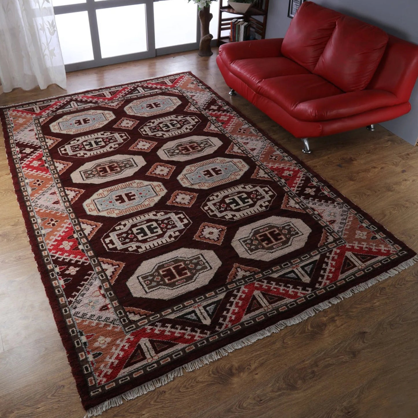 Hand Knotted Afghan Wool And Silk Area Rugs and Runners - Assorted Colors, Patterns and Sizes