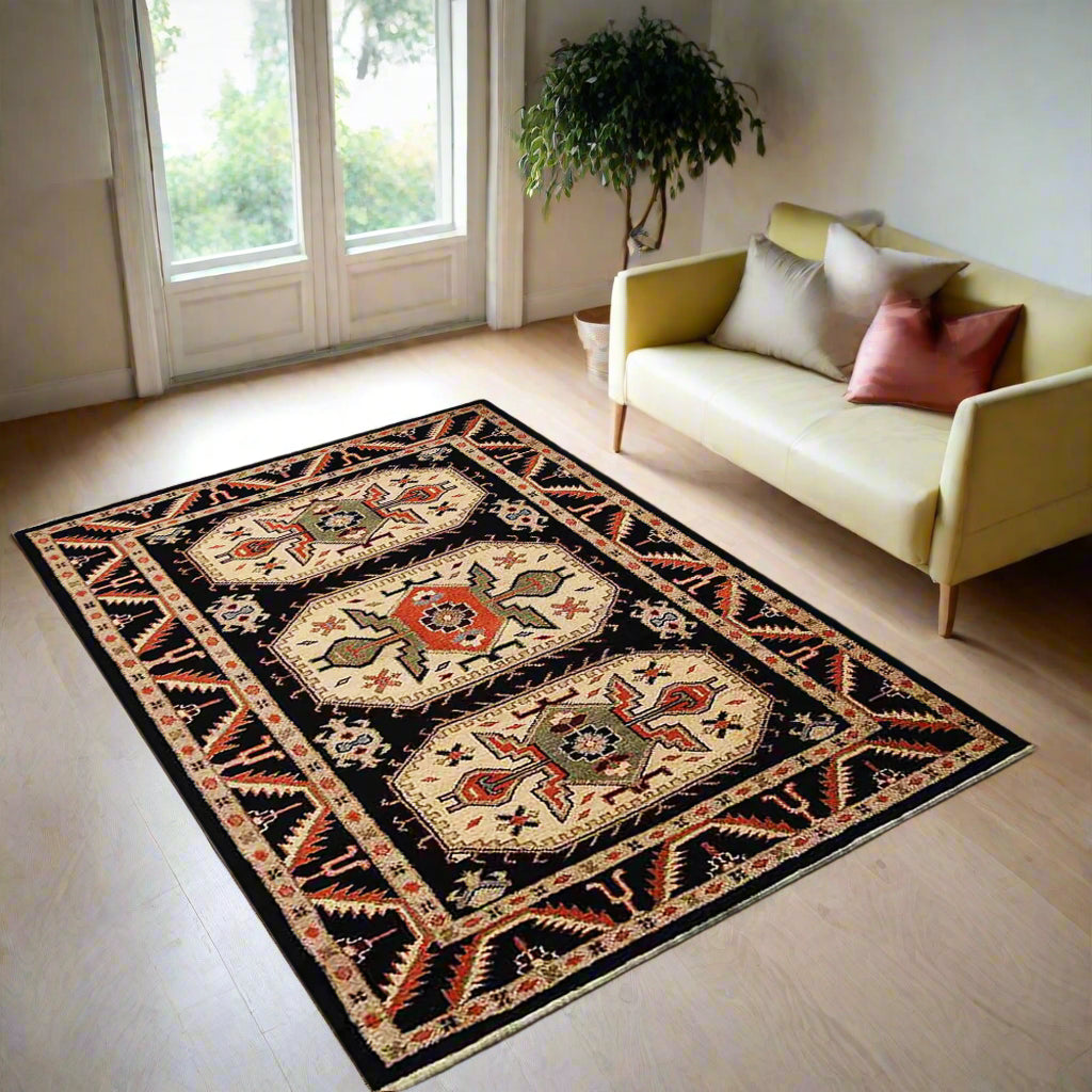 Hand Knotted Afghan Wool And Silk Area Rugs and Runners - Assorted Colors, Patterns and Sizes