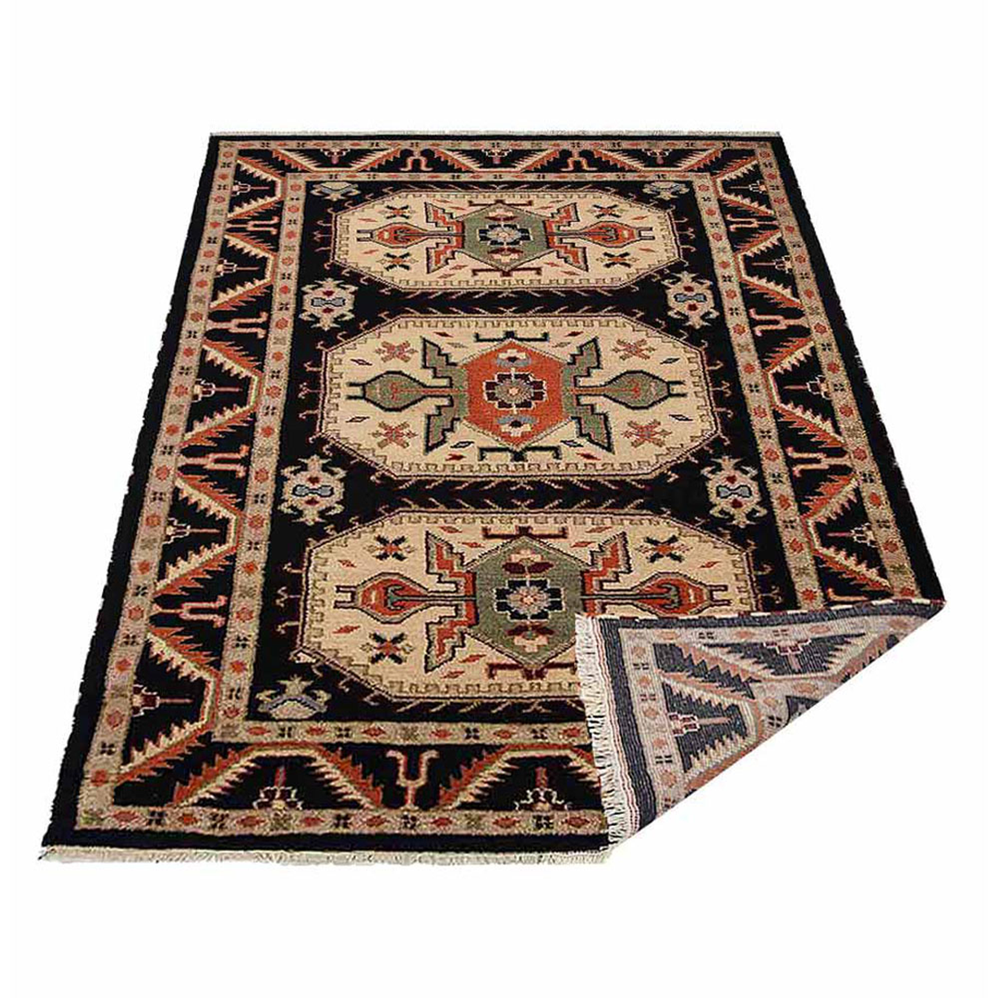 Colorful Classics Collection: Hand Knotted Afghan Wool And Silk Area Rugs and Runners (Assorted Colors, Patterns and Sizes)