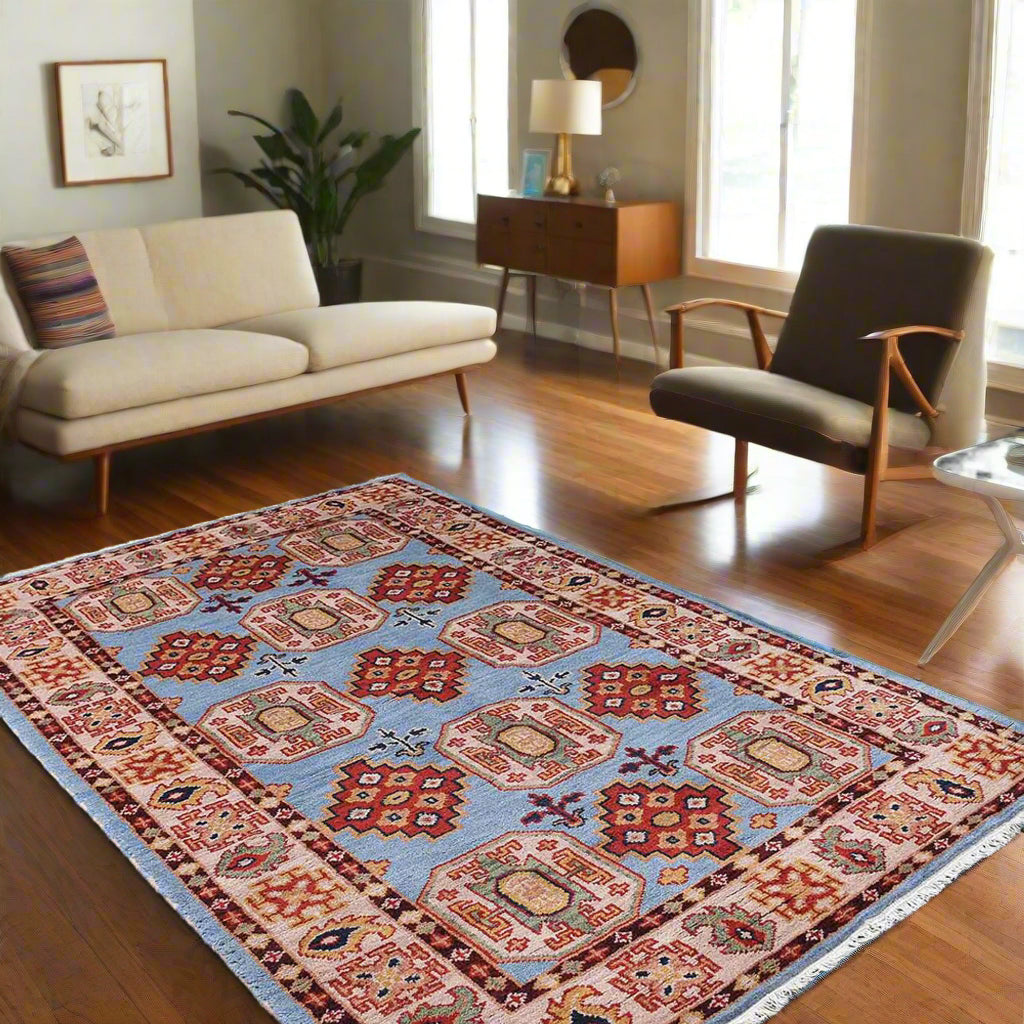 Hand Knotted Afghan Wool And Silk Area Rugs and Runners - Assorted Colors, Patterns and Sizes