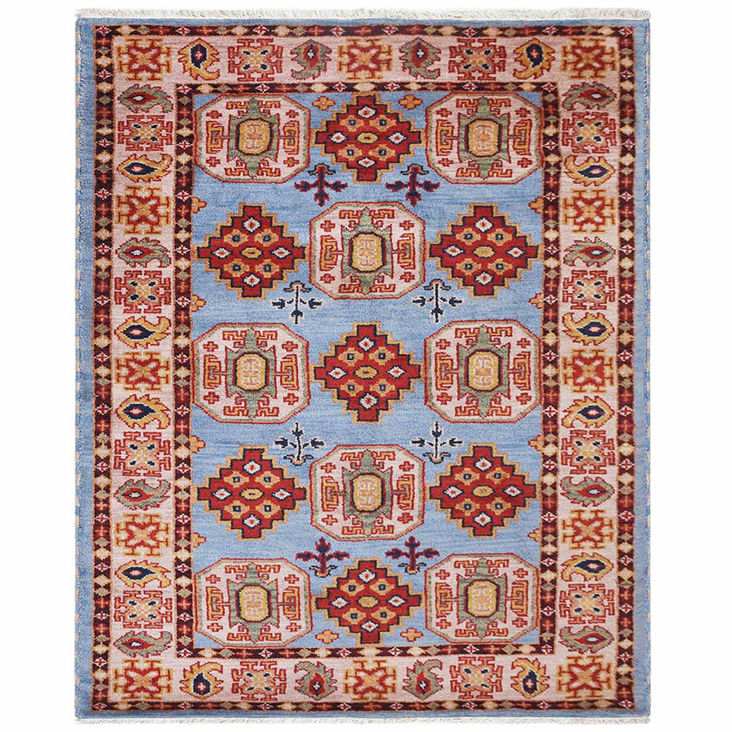 Colorful Classics Collection: Hand Knotted Afghan Wool And Silk Area Rugs and Runners (Assorted Colors, Patterns and Sizes)