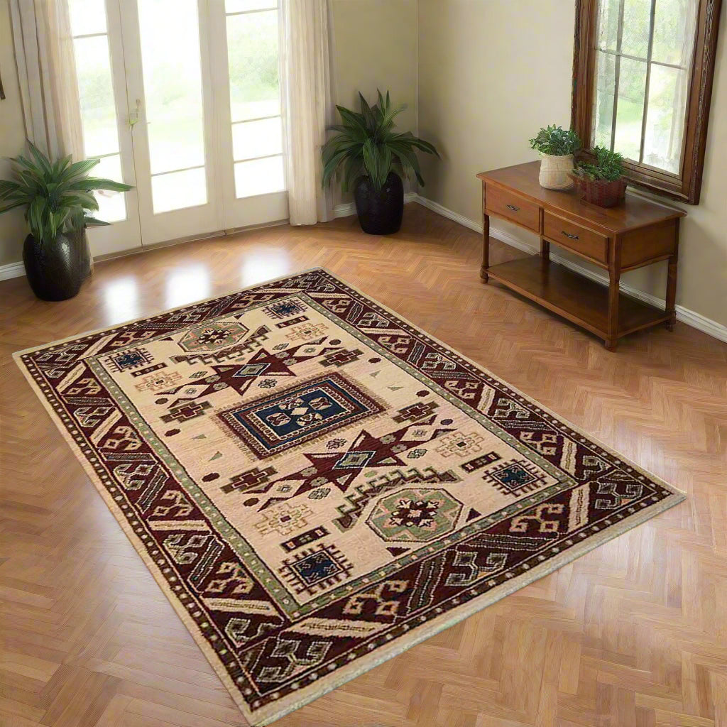 Hand Knotted Afghan Wool And Silk Area Rugs and Runners - Assorted Colors, Patterns and Sizes