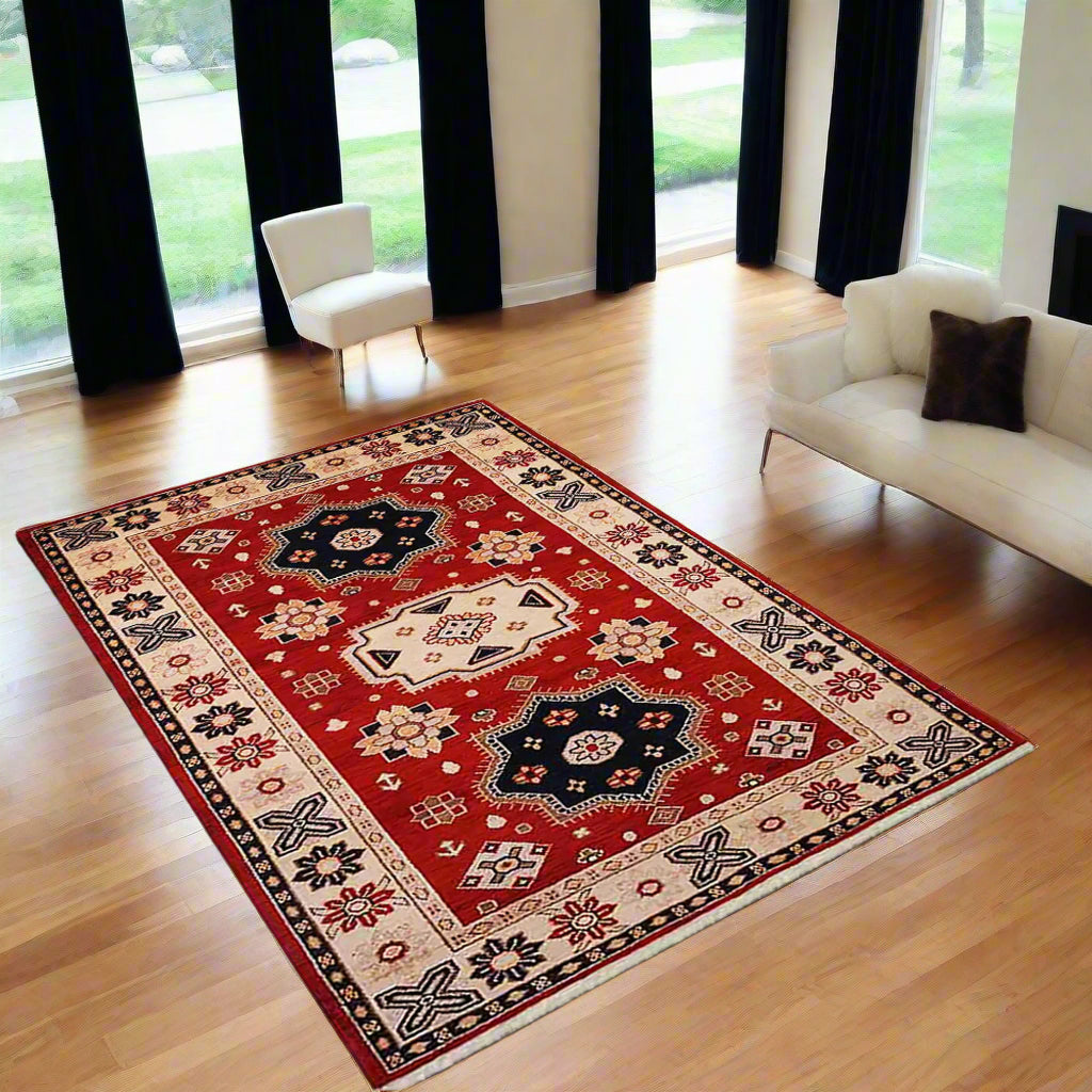 Hand Knotted Afghan Wool And Silk Area Rugs and Runners - Assorted Colors, Patterns and Sizes