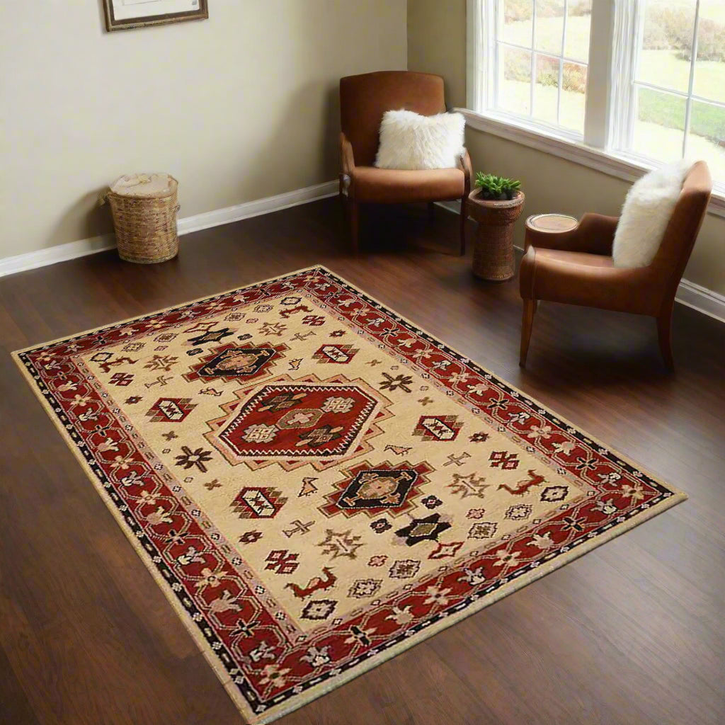 Hand Knotted Afghan Wool And Silk Area Rugs and Runners - Assorted Colors, Patterns and Sizes