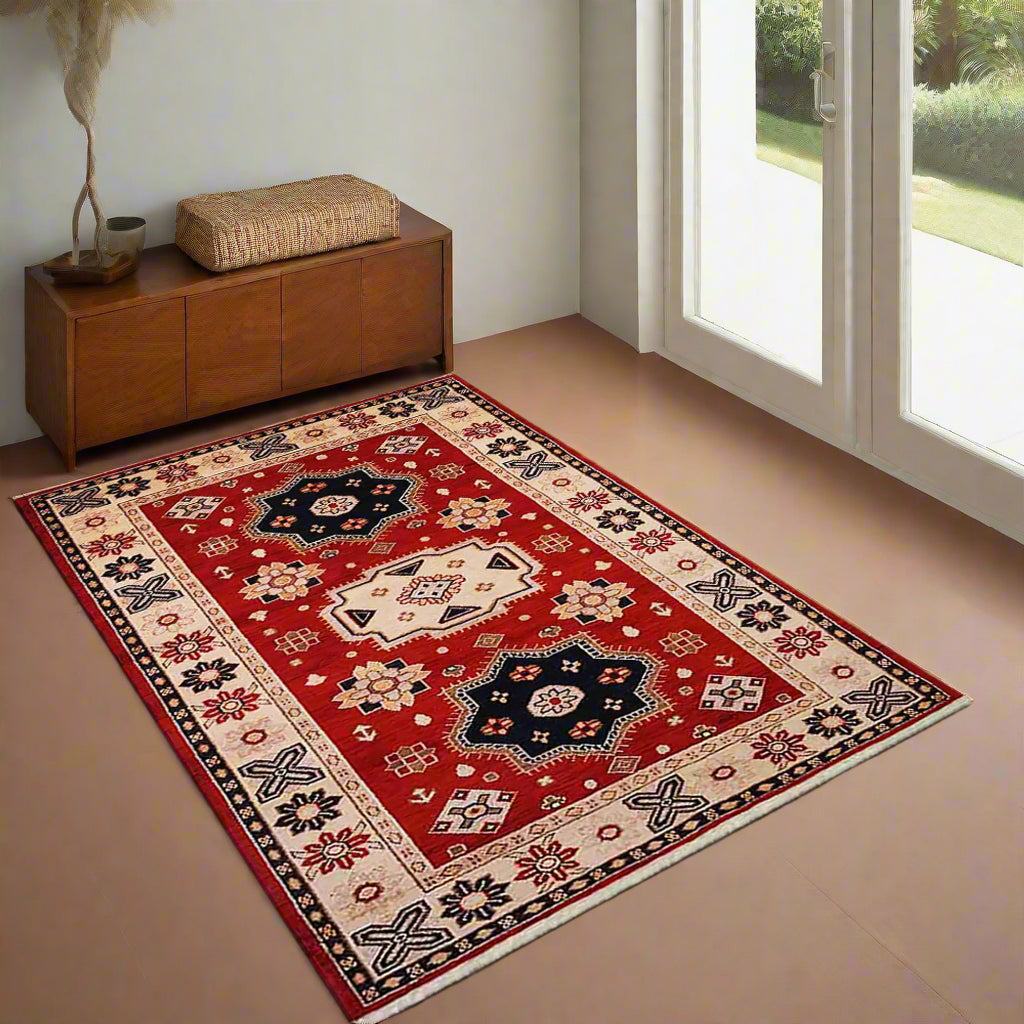 Hand Knotted Afghan Wool And Silk Area Rugs and Runners - Assorted Colors, Patterns and Sizes