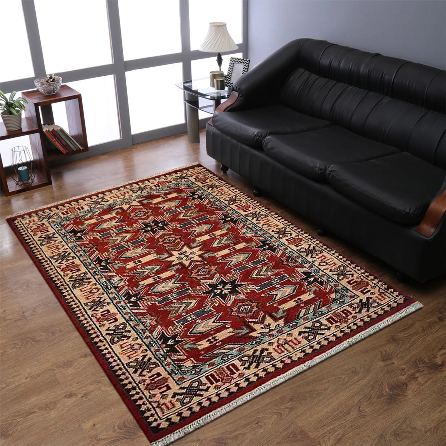 Hand-Knotted Afghan Wool And Silk Area Rugs - ASSORTED PATTERNS, COLORS AND SIZES