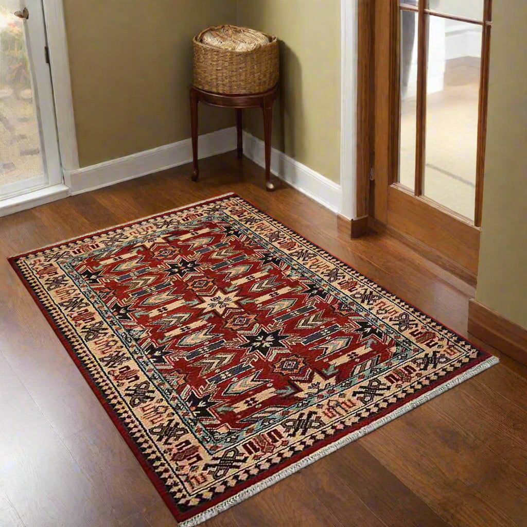 Hand Knotted Afghan Wool And Silk Area Rugs and Runners - Assorted Colors, Patterns and Sizes