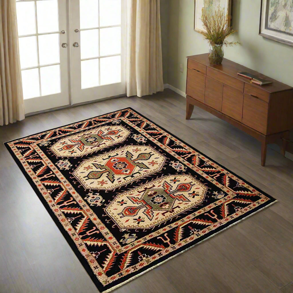 Hand Knotted Afghan Wool And Silk Area Rugs and Runners - Assorted Colors, Patterns and Sizes