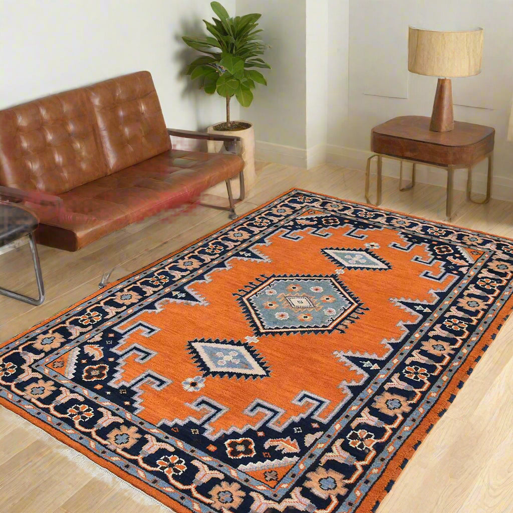 Hand Knotted Afghan Wool And Silk Area Rugs and Runners - Assorted Colors, Patterns and Sizes