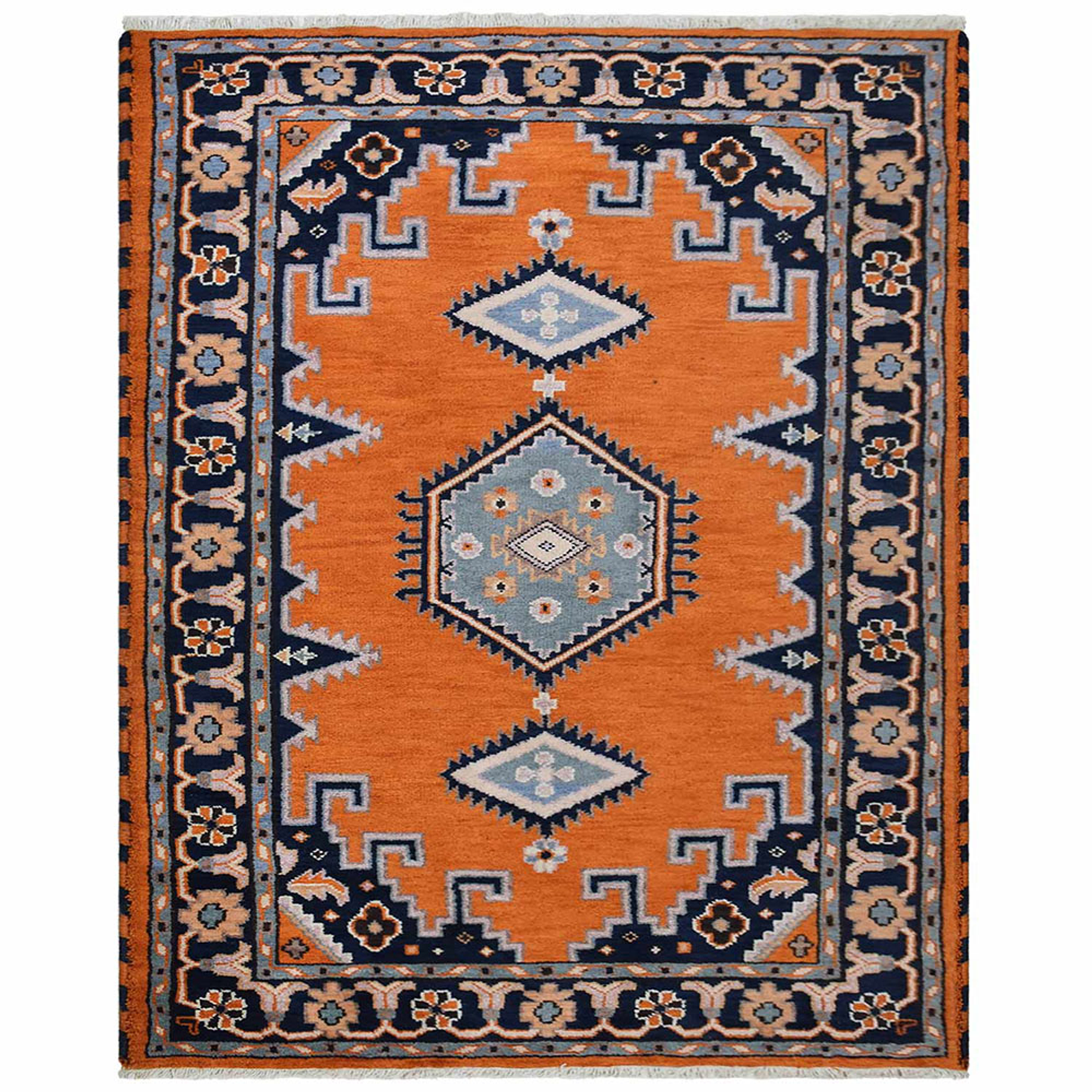 Colorful Classics Collection: Hand Knotted Afghan Wool And Silk Area Rugs and Runners (Assorted Colors, Patterns and Sizes)