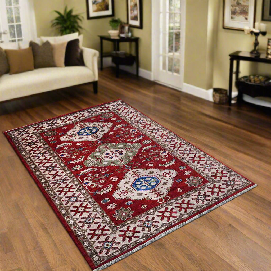 Hand Knotted Afghan Wool And Silk Area Rugs and Runners - Assorted Colors, Patterns and Sizes