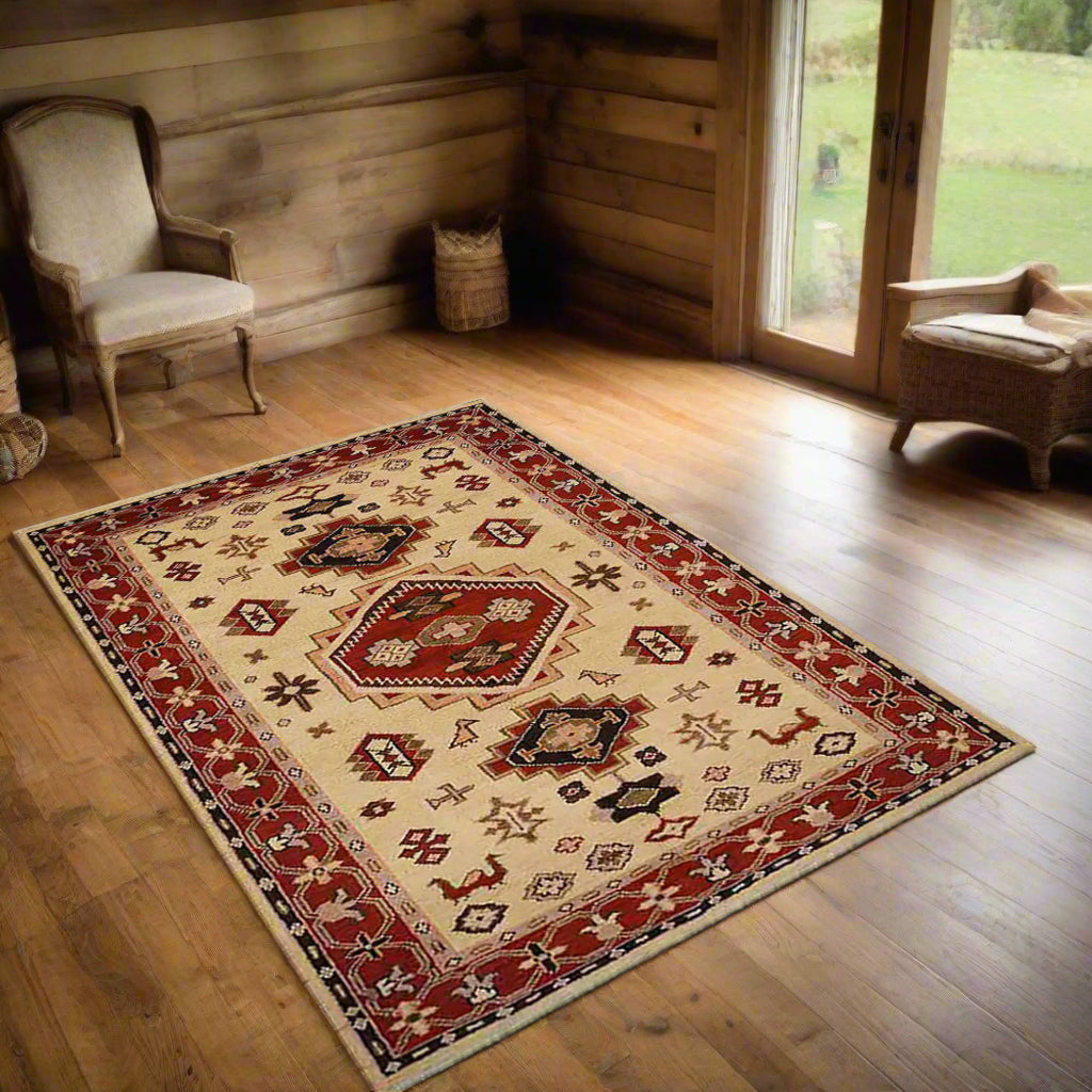 Hand Knotted Afghan Wool And Silk Area Rugs and Runners - Assorted Colors, Patterns and Sizes