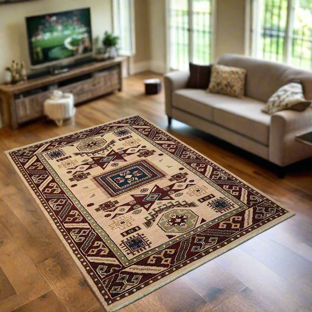 Hand Knotted Afghan Wool And Silk Area Rugs and Runners - Assorted Colors, Patterns and Sizes