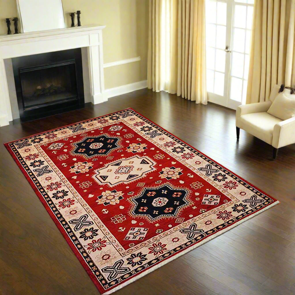 Hand Knotted Afghan Wool And Silk Area Rugs and Runners - Assorted Colors, Patterns and Sizes