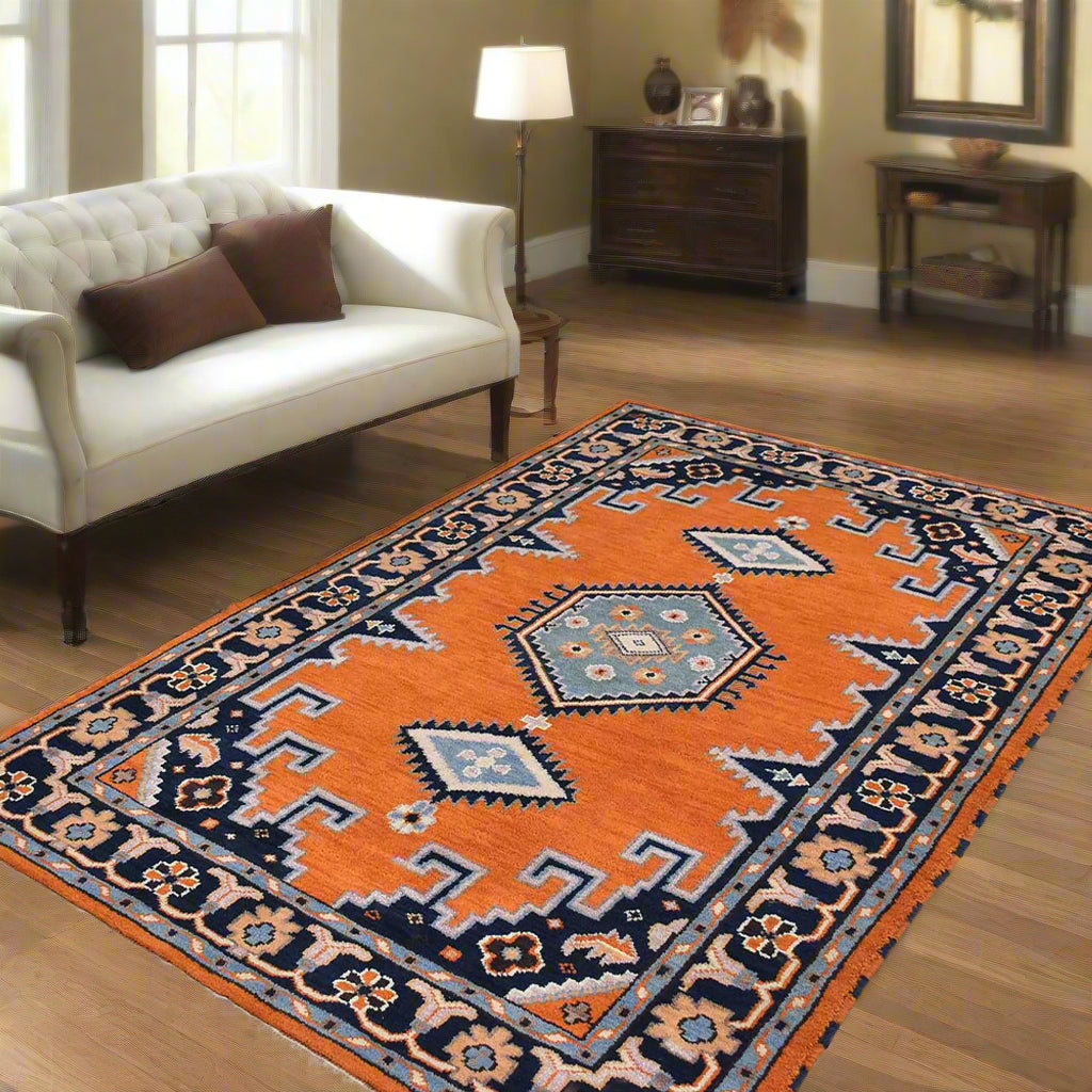 Hand Knotted Afghan Wool And Silk Area Rugs and Runners - Assorted Colors, Patterns and Sizes