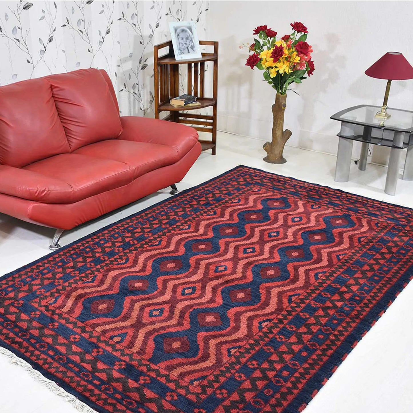 Hand-Knotted Afghan Wool And Silk Area Rugs - ASSORTED PATTERNS, COLORS AND SIZES