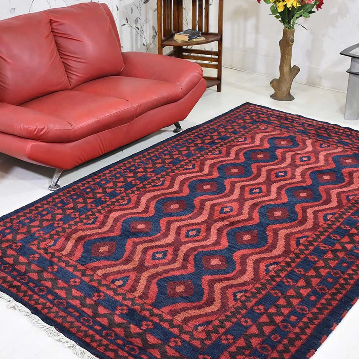 Hand Knotted Afghan Wool And Silk Area Rugs and Runners - Assorted Colors, Patterns and Sizes