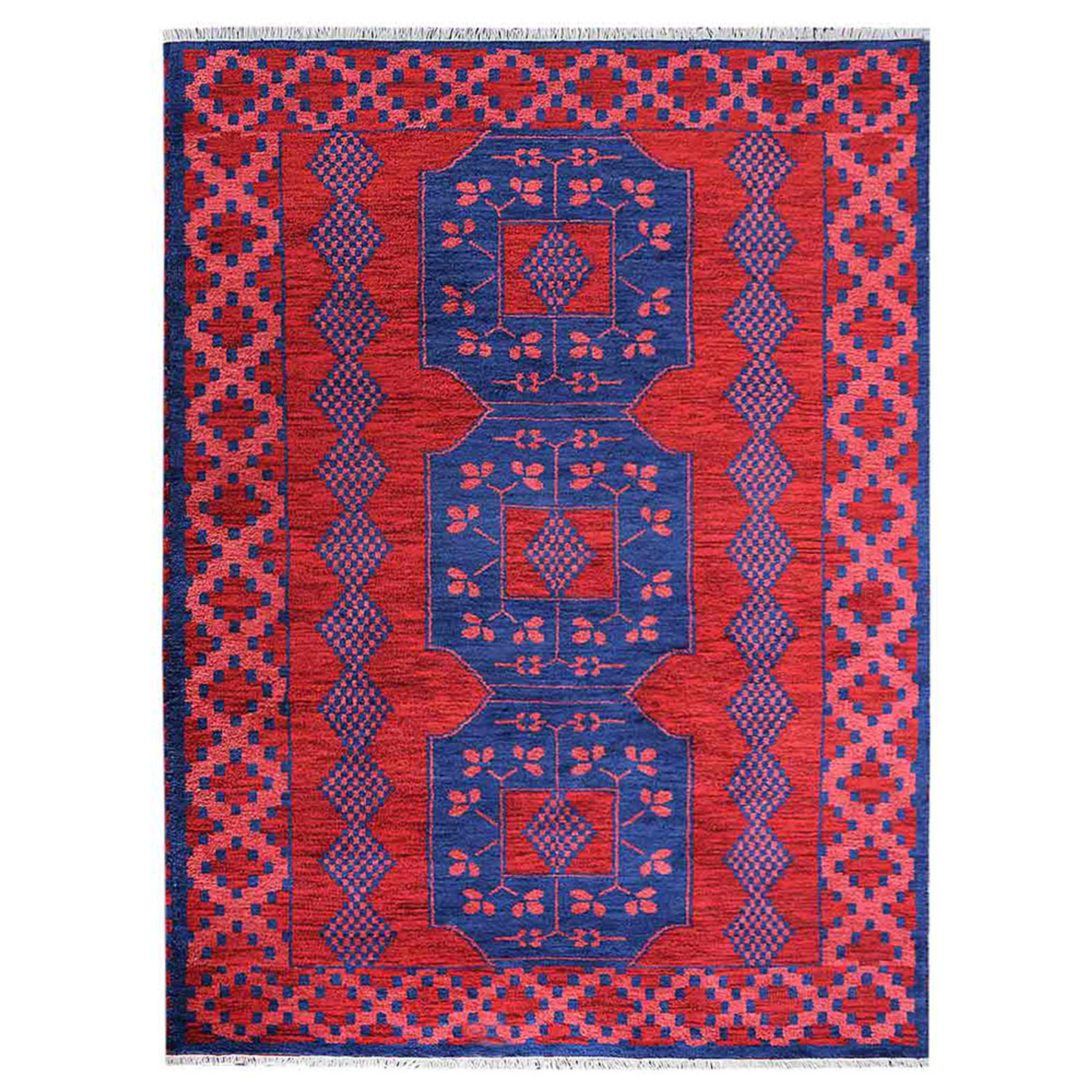 Colorful Classics Collection: Hand Knotted Afghan Wool And Silk Area Rugs and Runners (Assorted Colors, Patterns and Sizes)