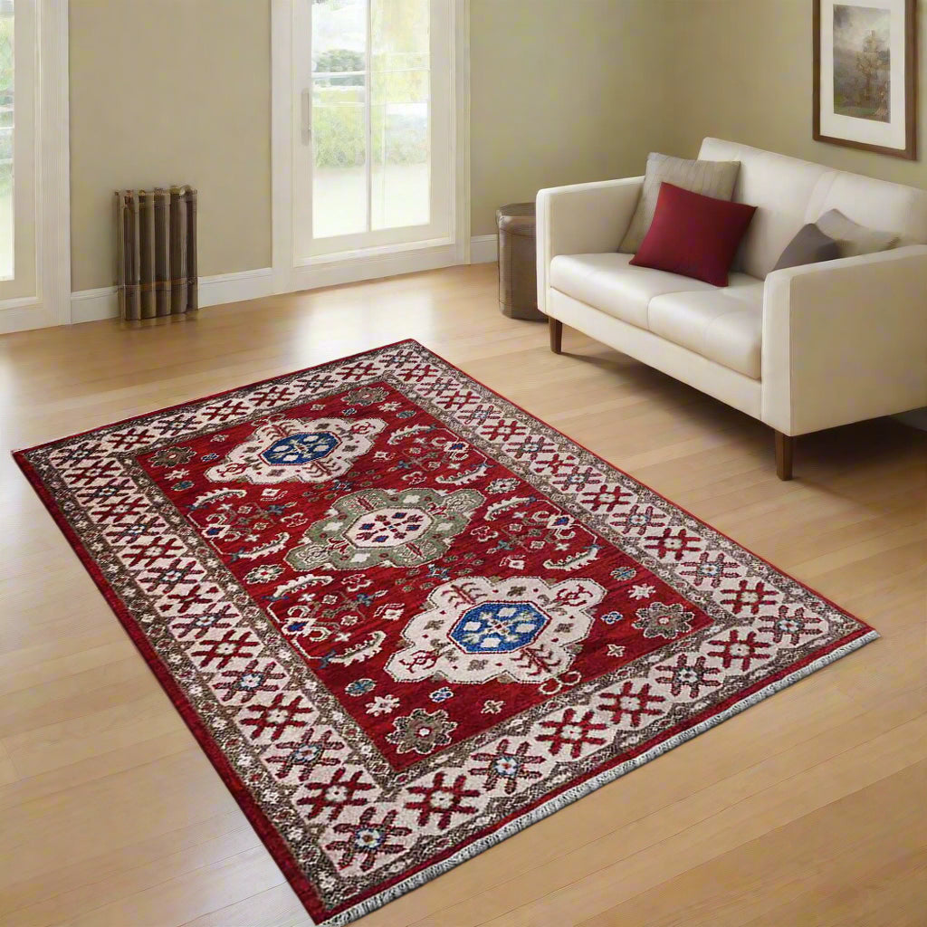 Hand Knotted Afghan Wool And Silk Area Rugs and Runners - Assorted Colors, Patterns and Sizes