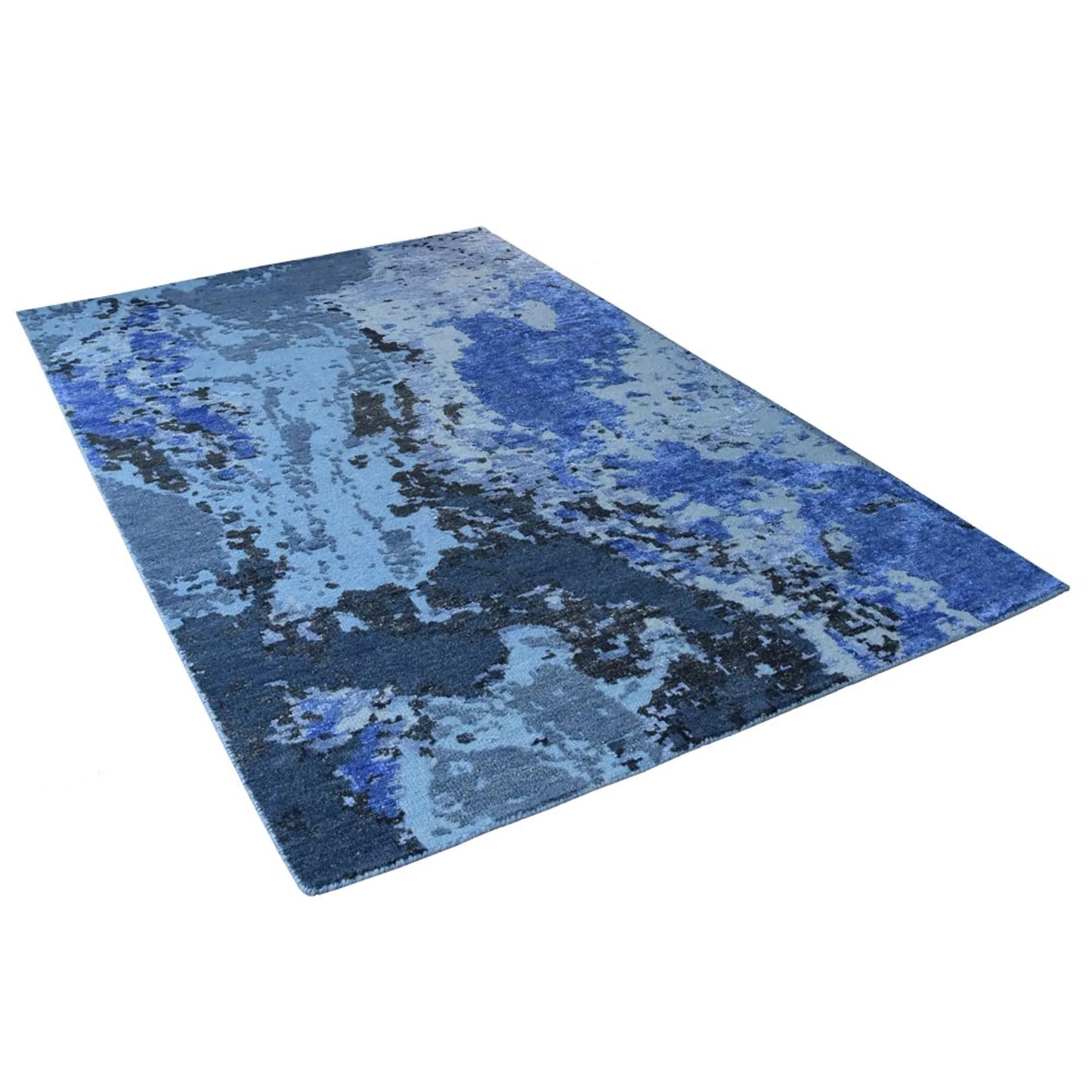 Hand Knotted Bamboo Silk and Wool Area Rug - Assorted Colors and Sizes