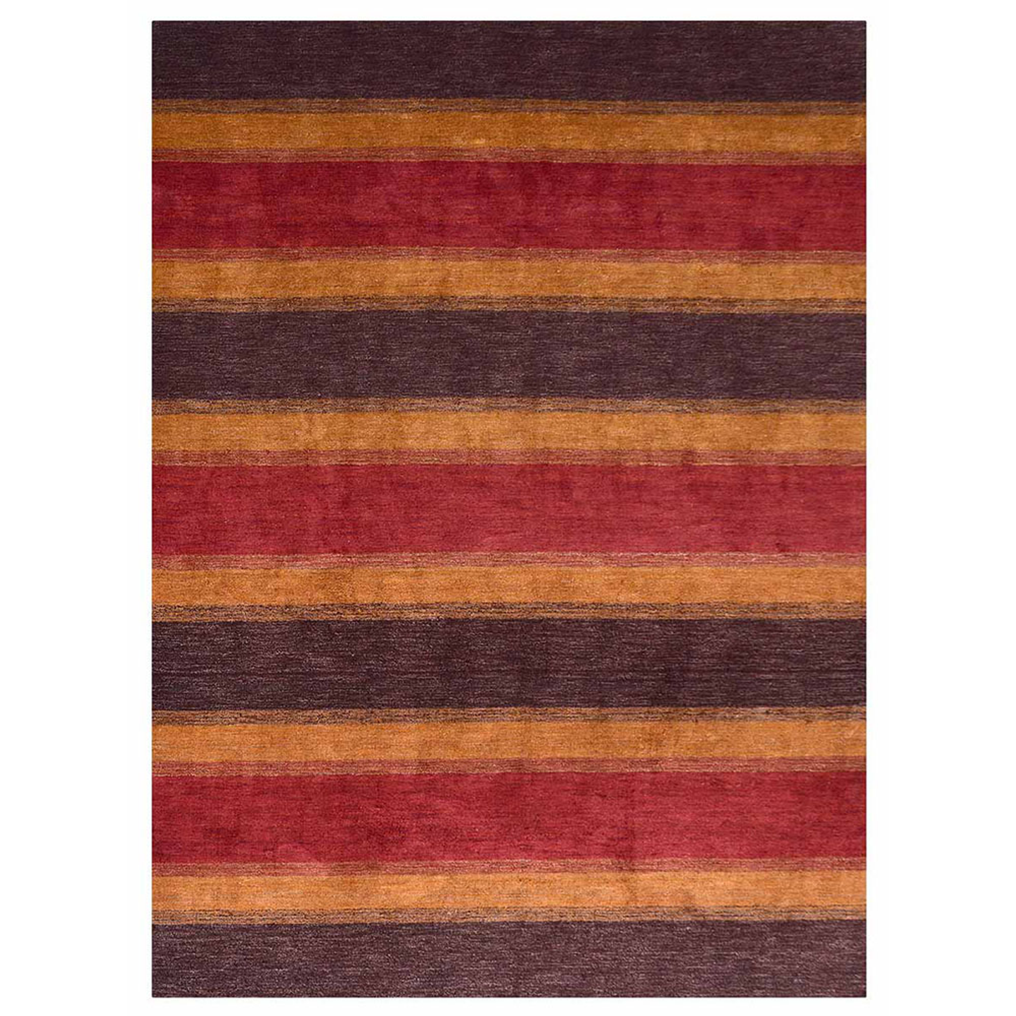 Solids, Stripes & Subtle Patterns Collection: Hand Knotted Loom Silk Area Rugs (Assorted Colors, Patterns and Sizes)