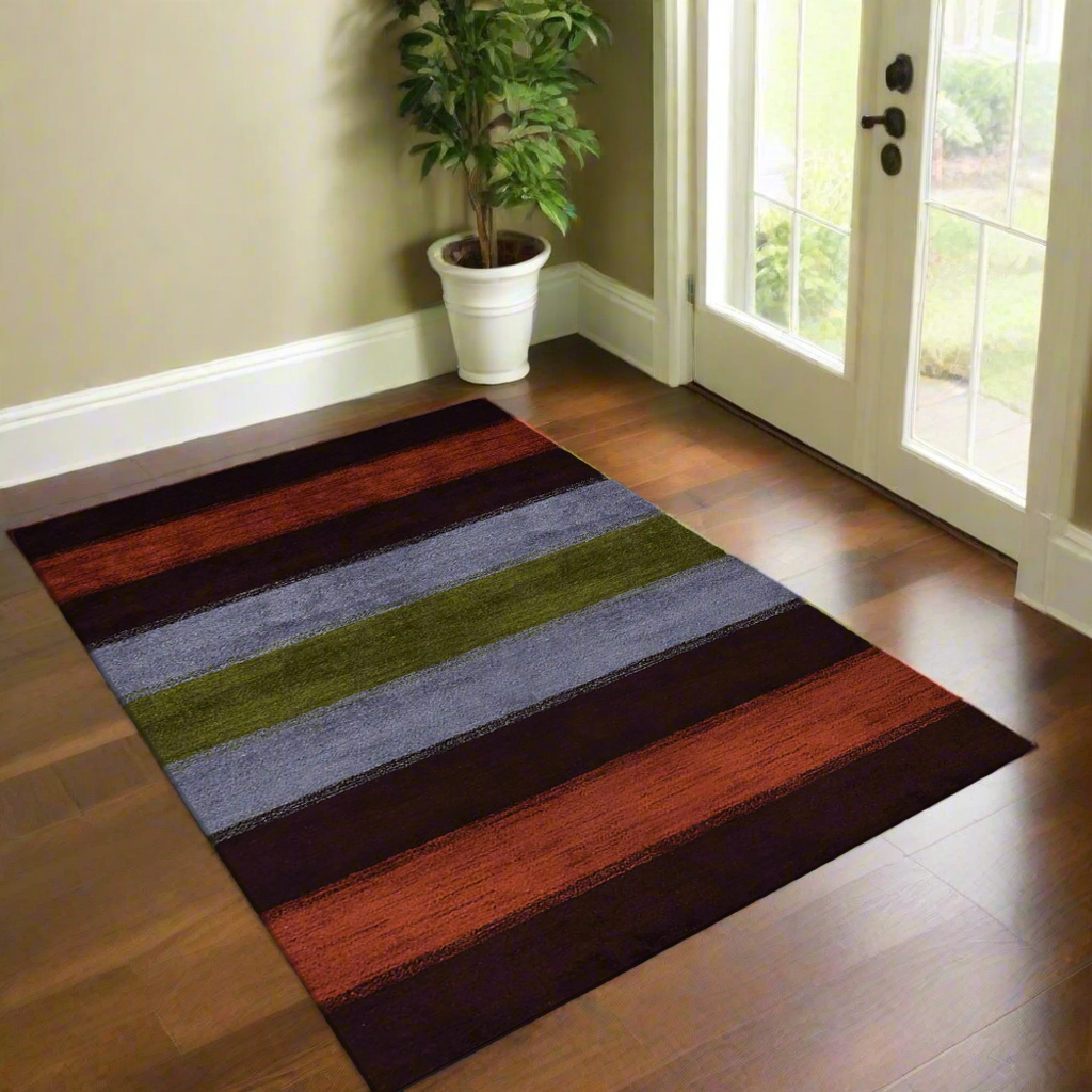 Solids, Stripes & Subtle Patterns Collection: Hand Knotted Loom Silk Area Rugs (Assorted Colors, Patterns and Sizes)