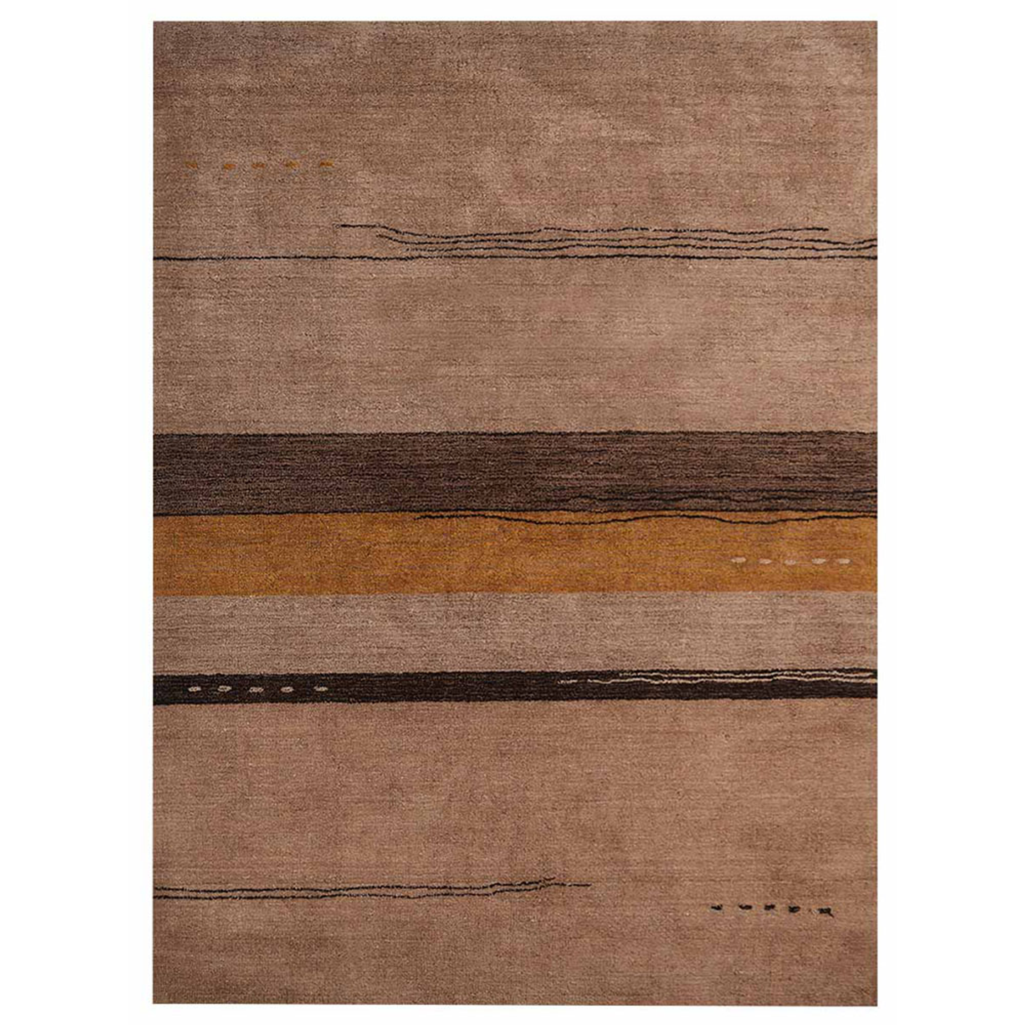 Solids, Stripes & Subtle Patterns Collection: Hand Knotted Loom Silk Area Rugs (Assorted Colors, Patterns and Sizes)