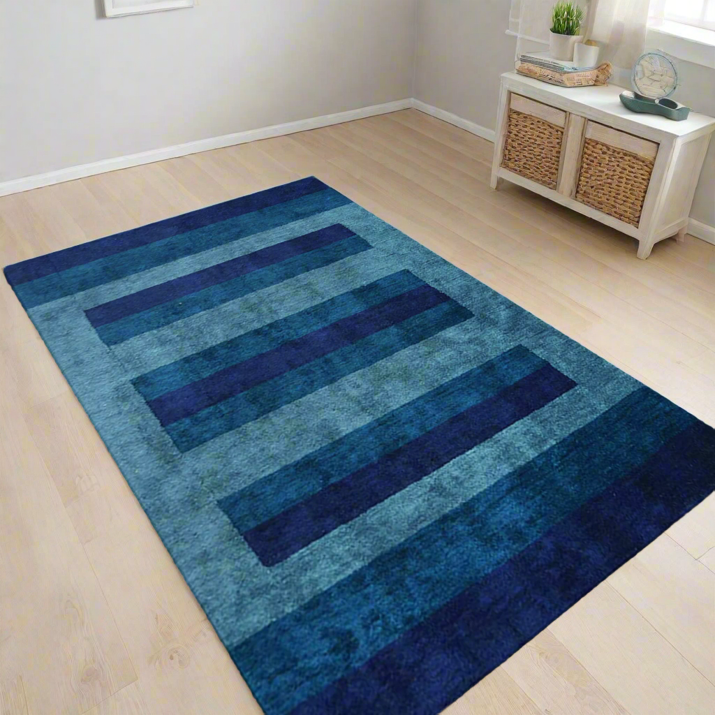 Solids, Stripes & Subtle Patterns Collection: Hand Knotted Loom Silk Area Rugs (Assorted Colors, Patterns and Sizes)