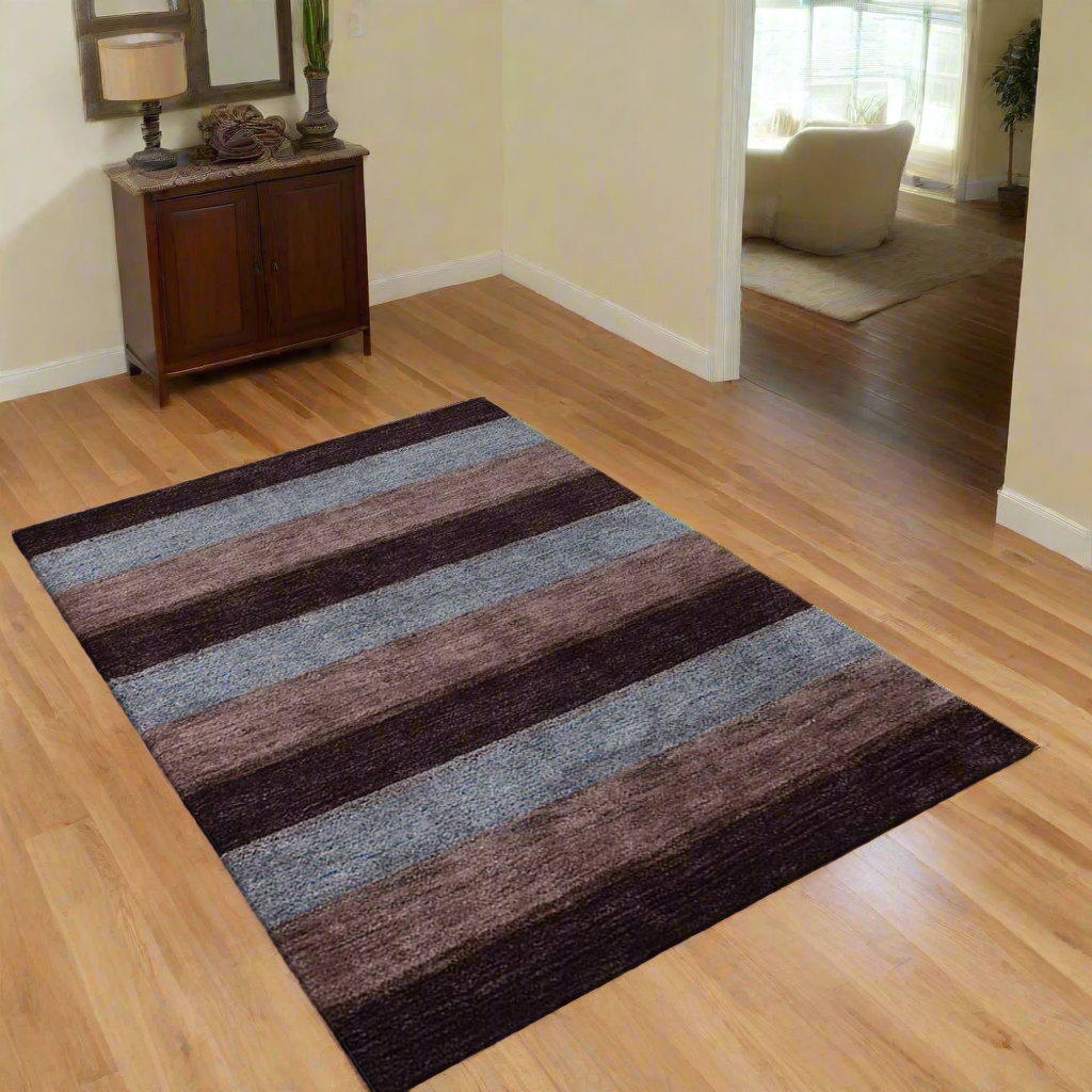 Solids, Stripes & Subtle Patterns Collection: Hand Knotted Loom Silk Area Rugs (Assorted Colors, Patterns and Sizes)