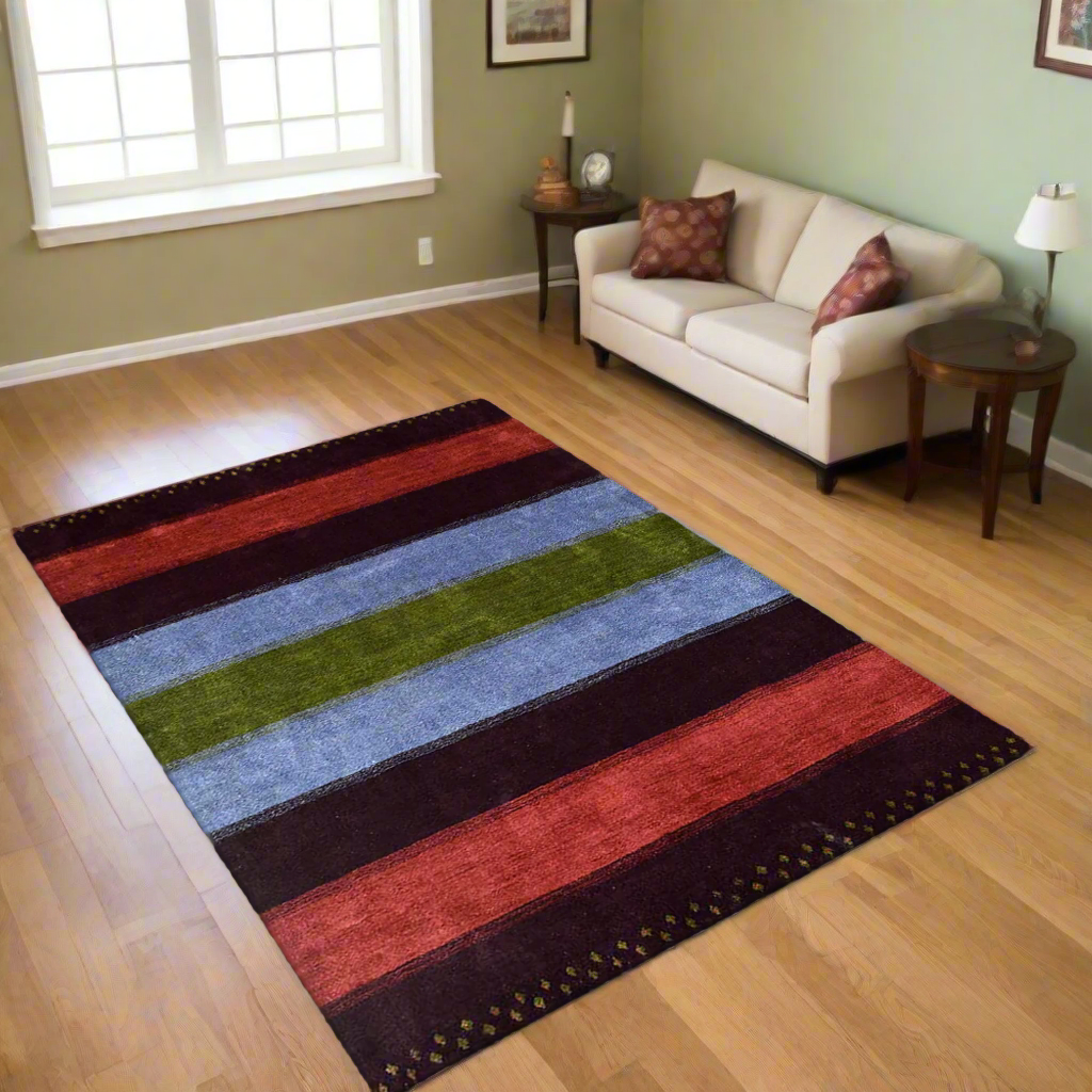 Solids, Stripes & Subtle Patterns Collection: Hand Knotted Loom Silk Area Rugs (Assorted Colors, Patterns and Sizes)