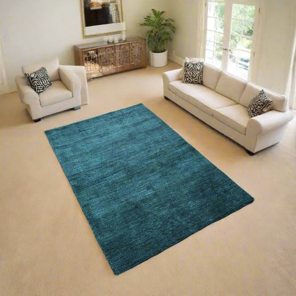 Solids, Stripes & Subtle Patterns Collection: Hand Knotted Loom Silk Area Rugs (Assorted Colors, Patterns and Sizes)