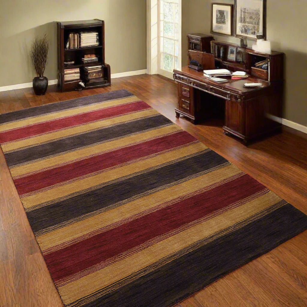 Petite Prints and Stripes Collection: Hand Knotted Wool Area Rugs (Assorted Patterns, Colors and Sizes)