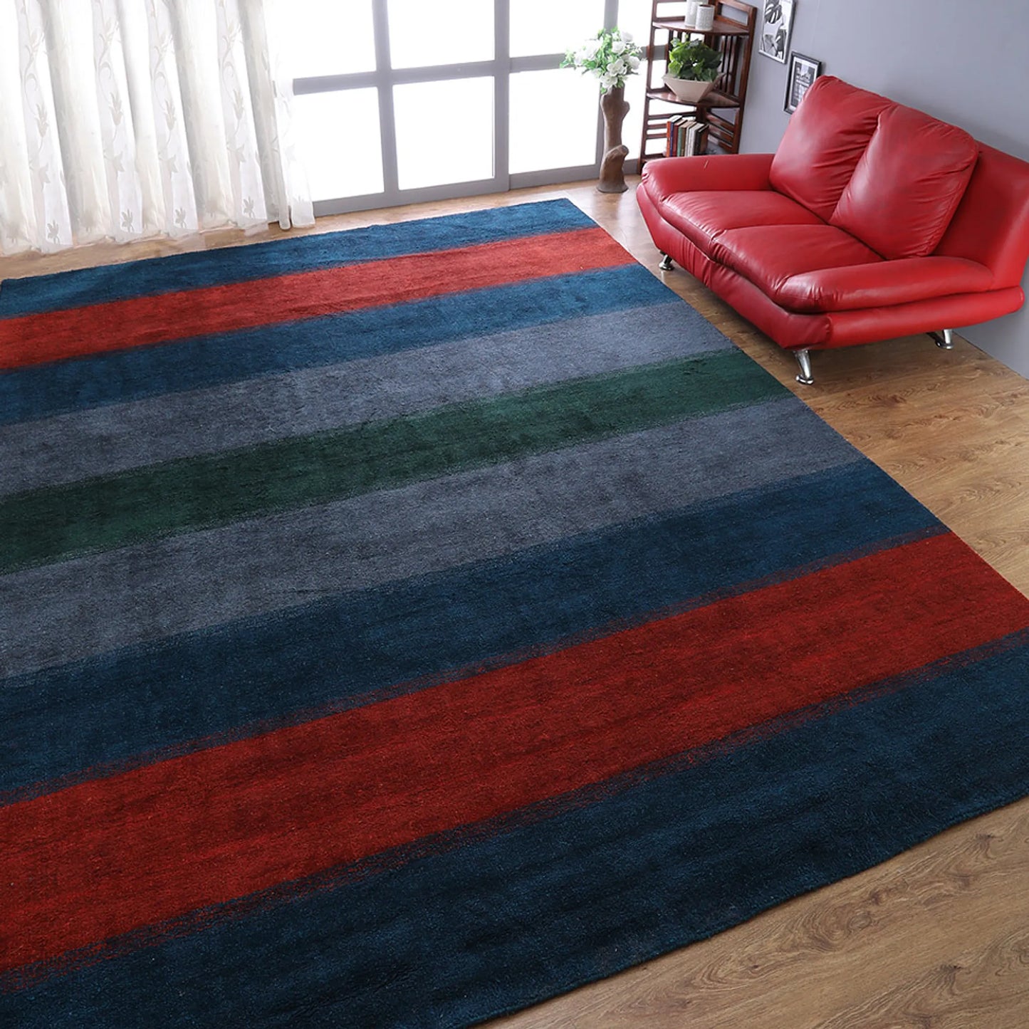 Petite Prints and Stripes Collection: Hand Knotted Wool Area Rugs (Assorted Patterns, Colors and Sizes)