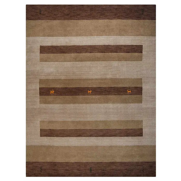 Graphic Stripes Collection: Hand Knotted Loom Wool Area Rugs (Assorted Colors , Patterns and Sizes)