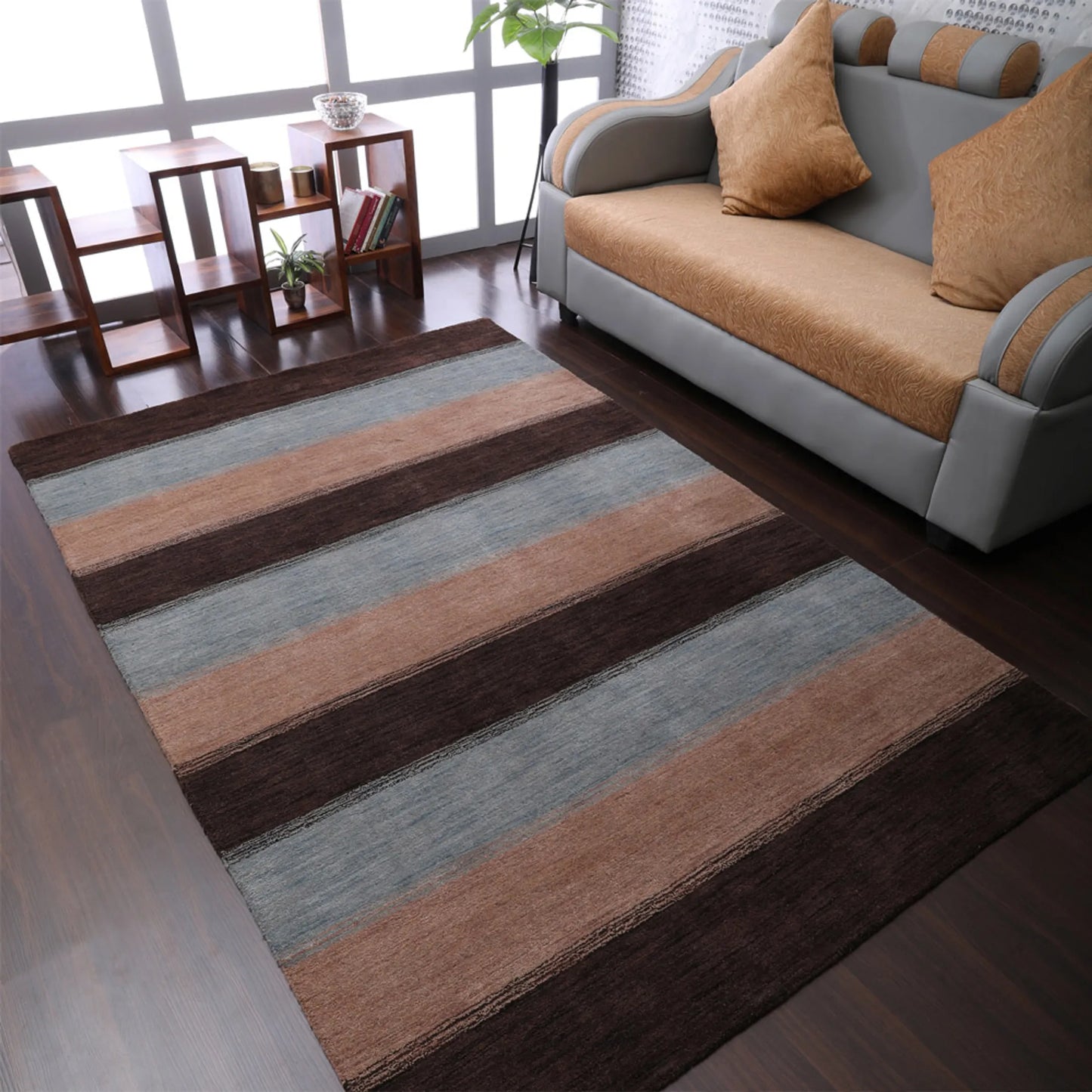 Petite Prints and Stripes Collection: Hand Knotted Wool Area Rugs (Assorted Patterns, Colors and Sizes)