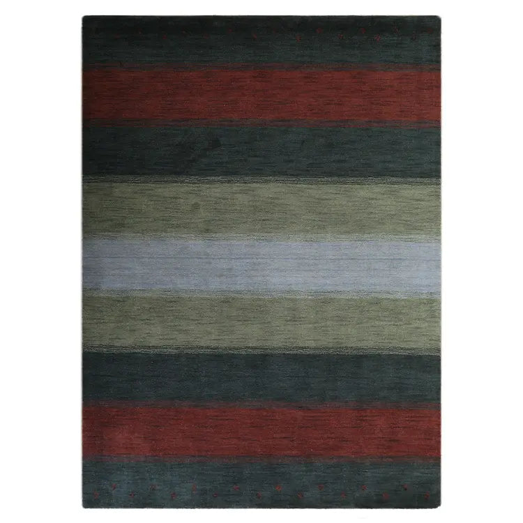 Graphic Stripes Collection: Hand Knotted Loom Wool Area Rugs (Assorted Colors , Patterns and Sizes)