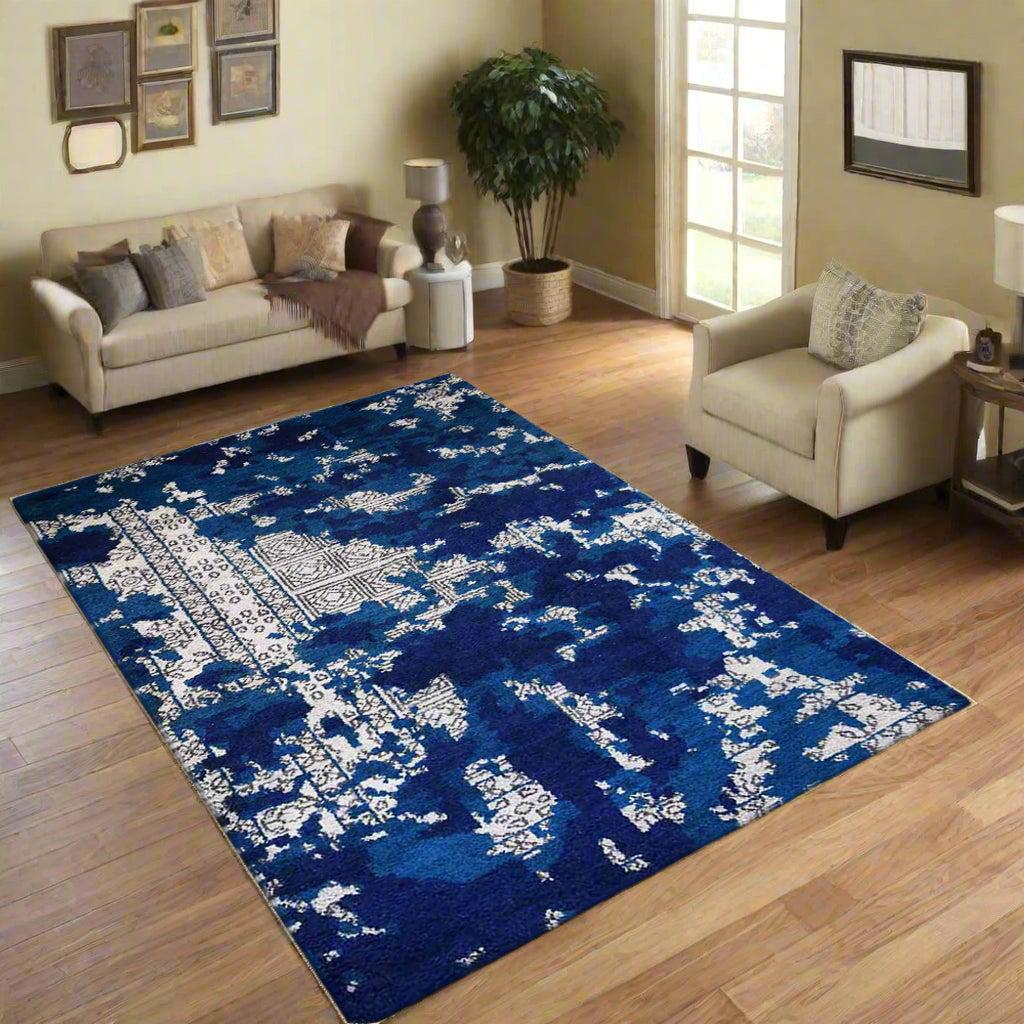 Collection: Abstract Hand Knotted Silk Area Rugs (2 Patterns, Colors and Sizes)