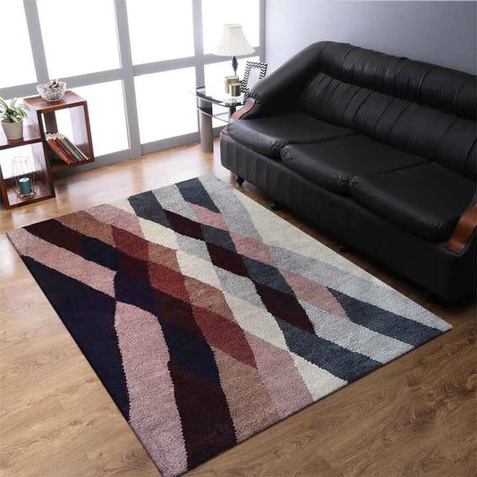 Hand Knotted Contemporary Silk Area Rug - 5' x 8'