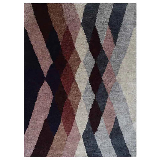 Hand Knotted Contemporary Silk Area Rug - 5' x 8'