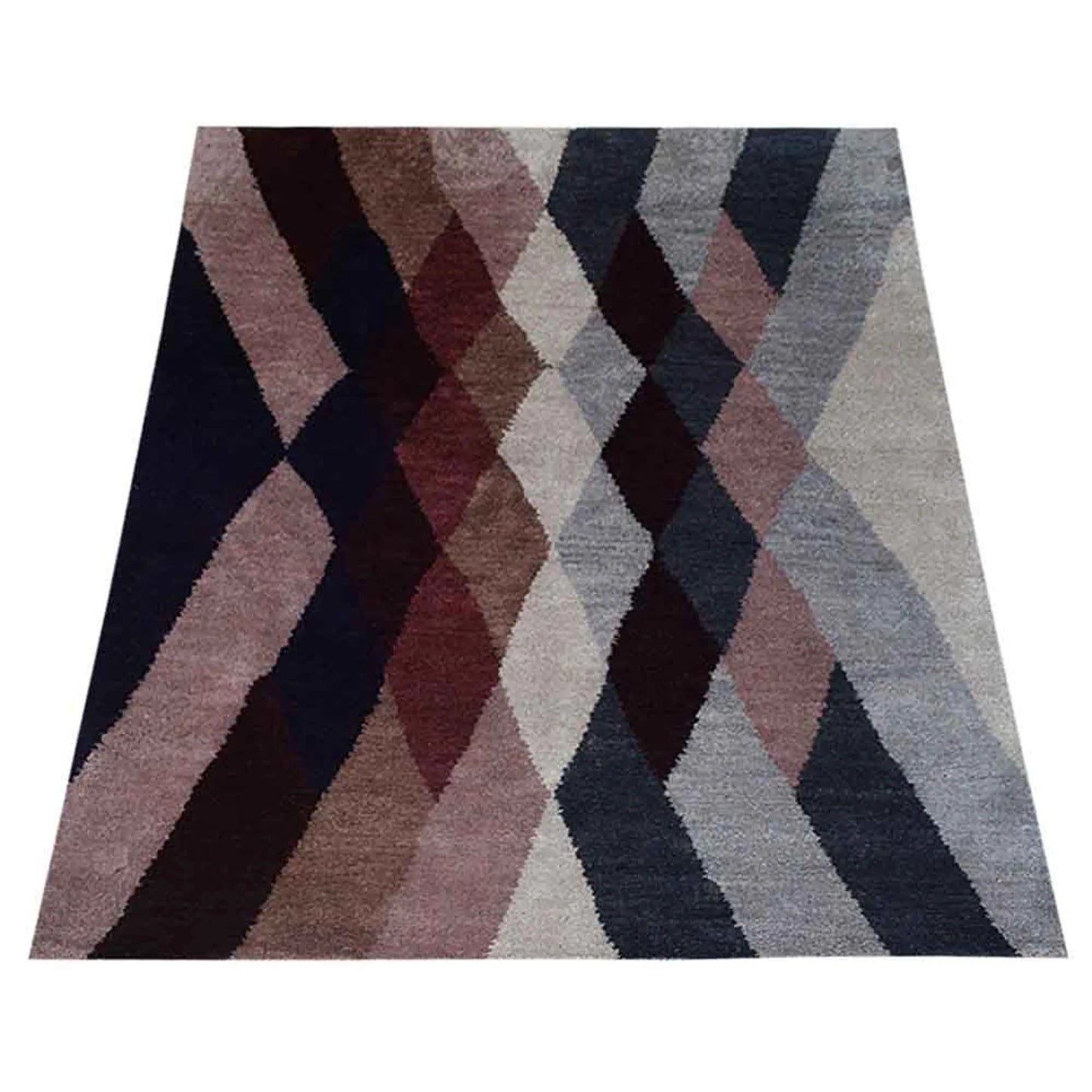 Hand Knotted Contemporary Silk Area Rug - 5' x 8'