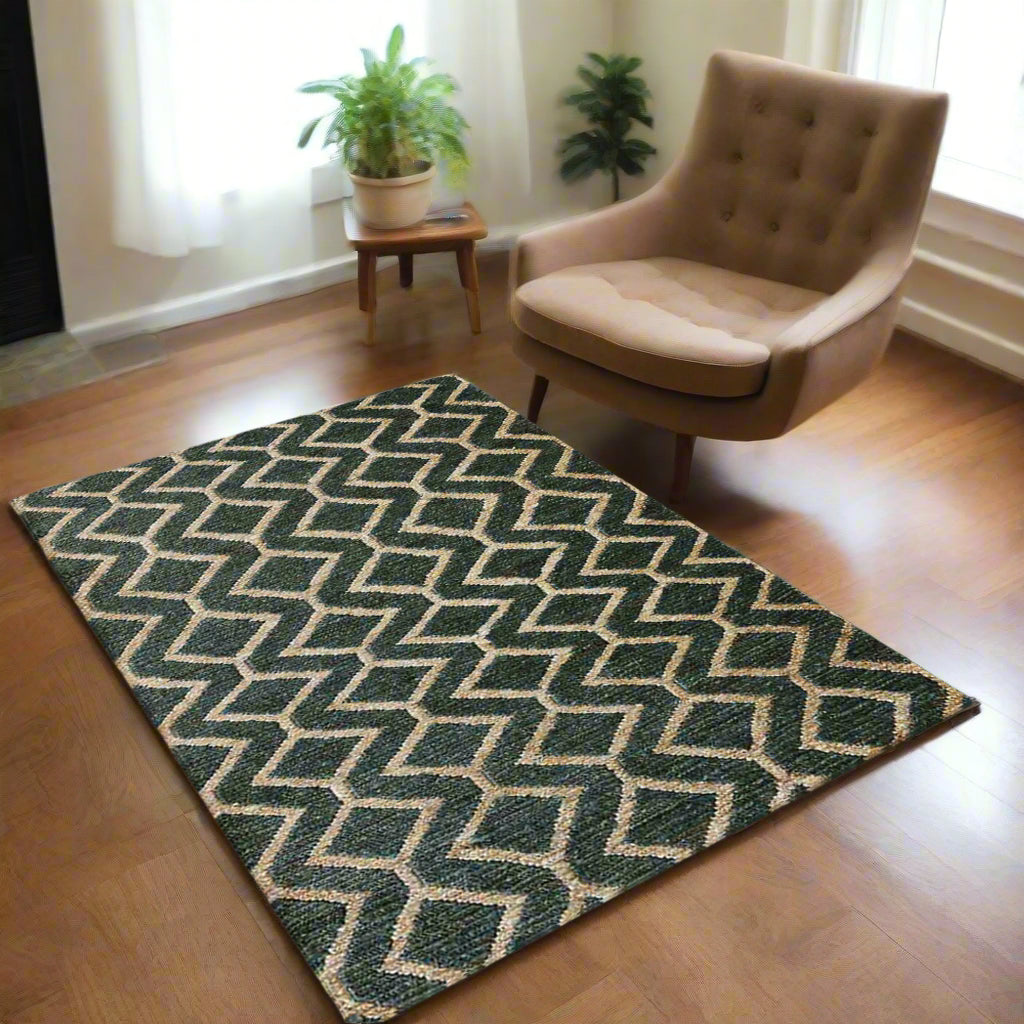 Collection: Hand Knotted Sumak Jute Geometric Area Rugs