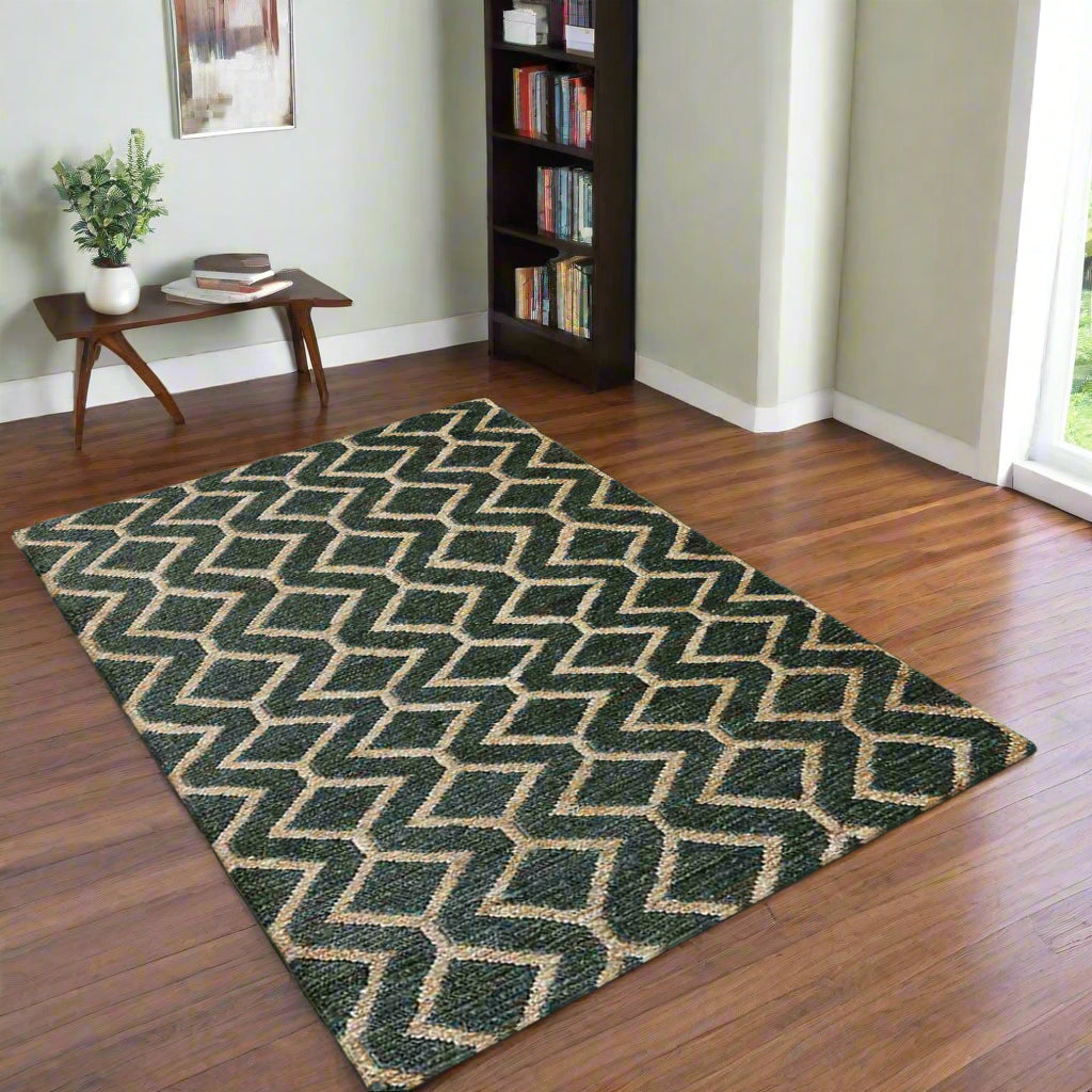 Collection: Hand Knotted Sumak Jute Geometric Area Rugs