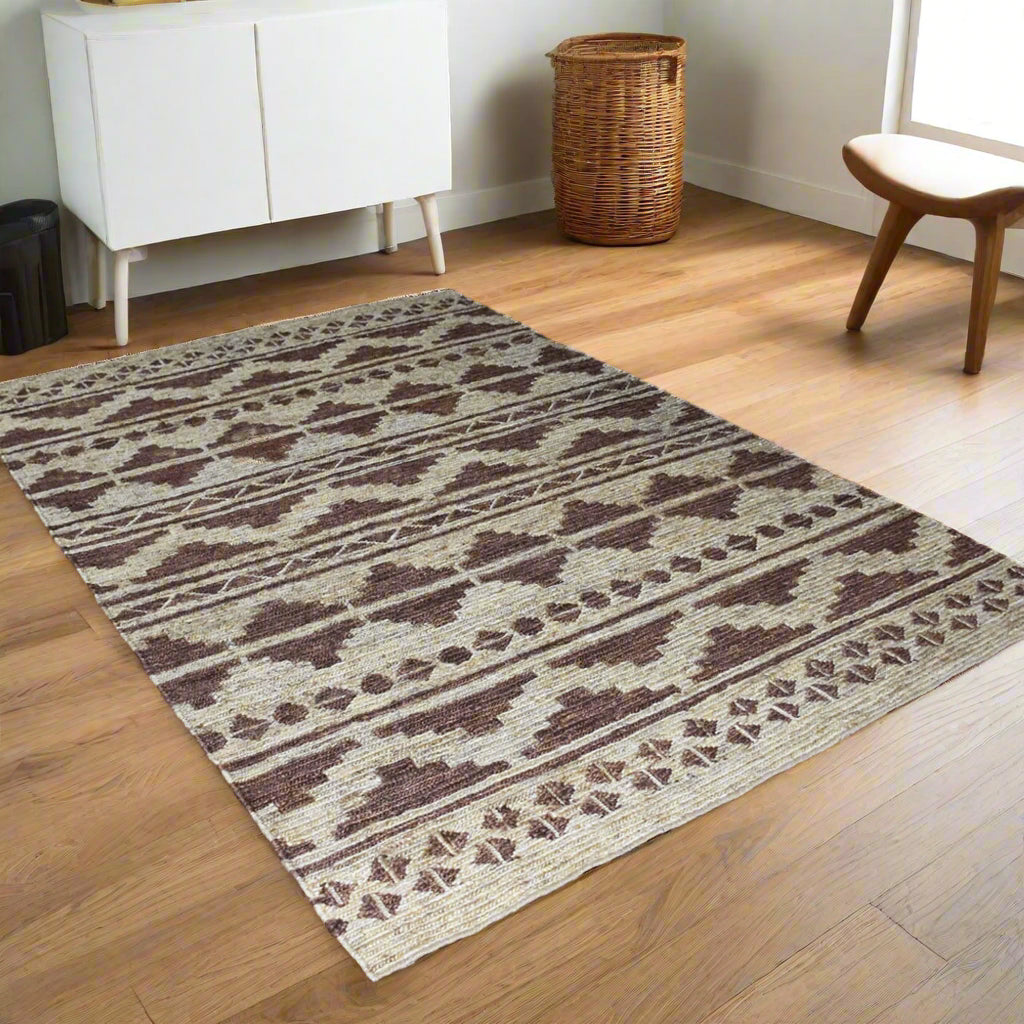 Tribal Collection: Hand-Knotted Sumak Jute Area Rugs (Assorted Colors, Patterns and Sizes)