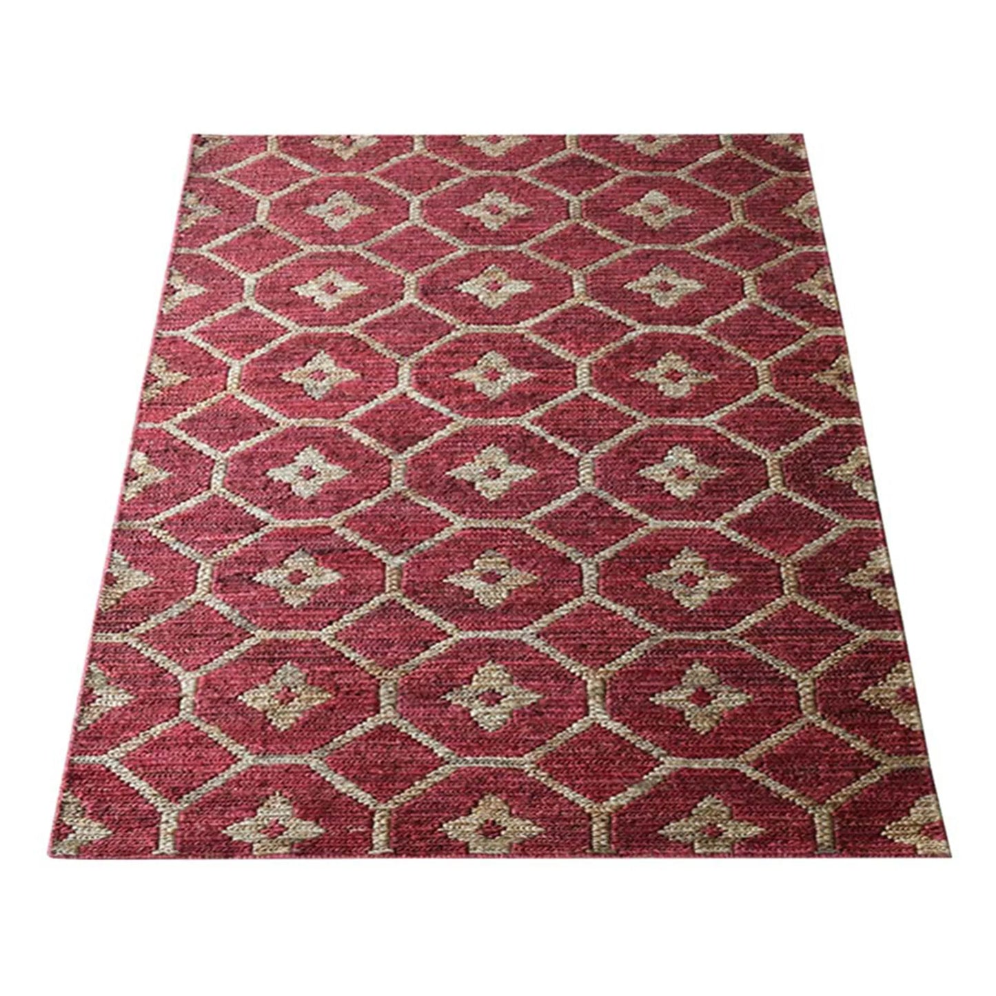 Hand Knotted Sumak Jute Floral Area Rug Floral