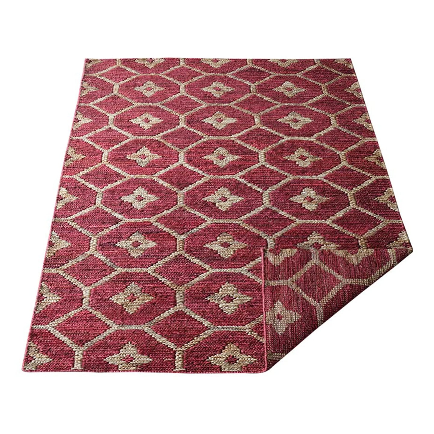 Hand Knotted Sumak Jute Floral Area Rug Floral